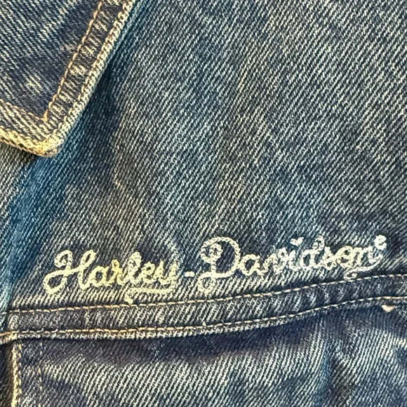 Harley-Davidson bar & shield Denim Womens Jacket nwot - Picture 2 of 11